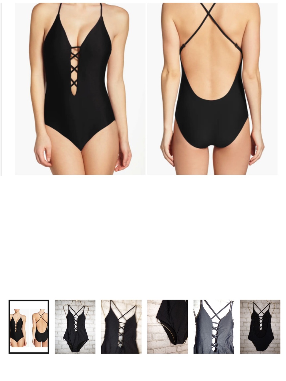 BCA by Becca Virtue Move Along Black One Piece Swimsuit Medium NEW